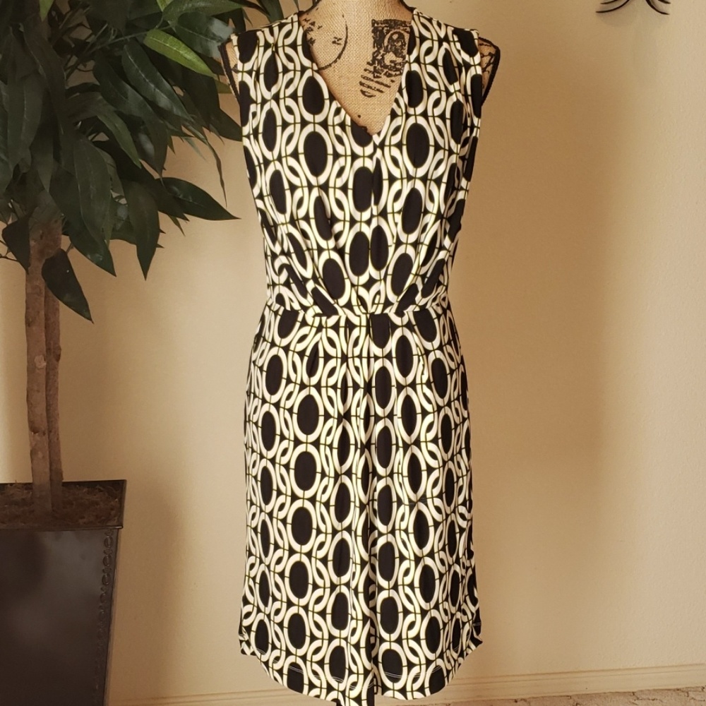Banana Republic Black & Cream Dress